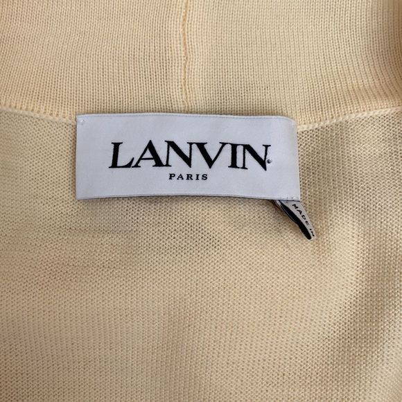 Lanvin Rare Stunning Babar Edition Yellow Virgin Wool/Silk Cardigan size L - Picture 13 of 13